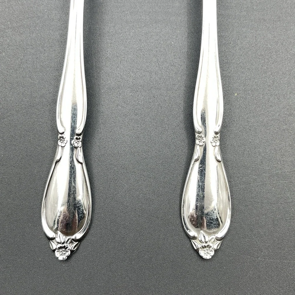 Lot of 2 Oneida Community Chantelaine Stainless Serving Spoons Replacement
